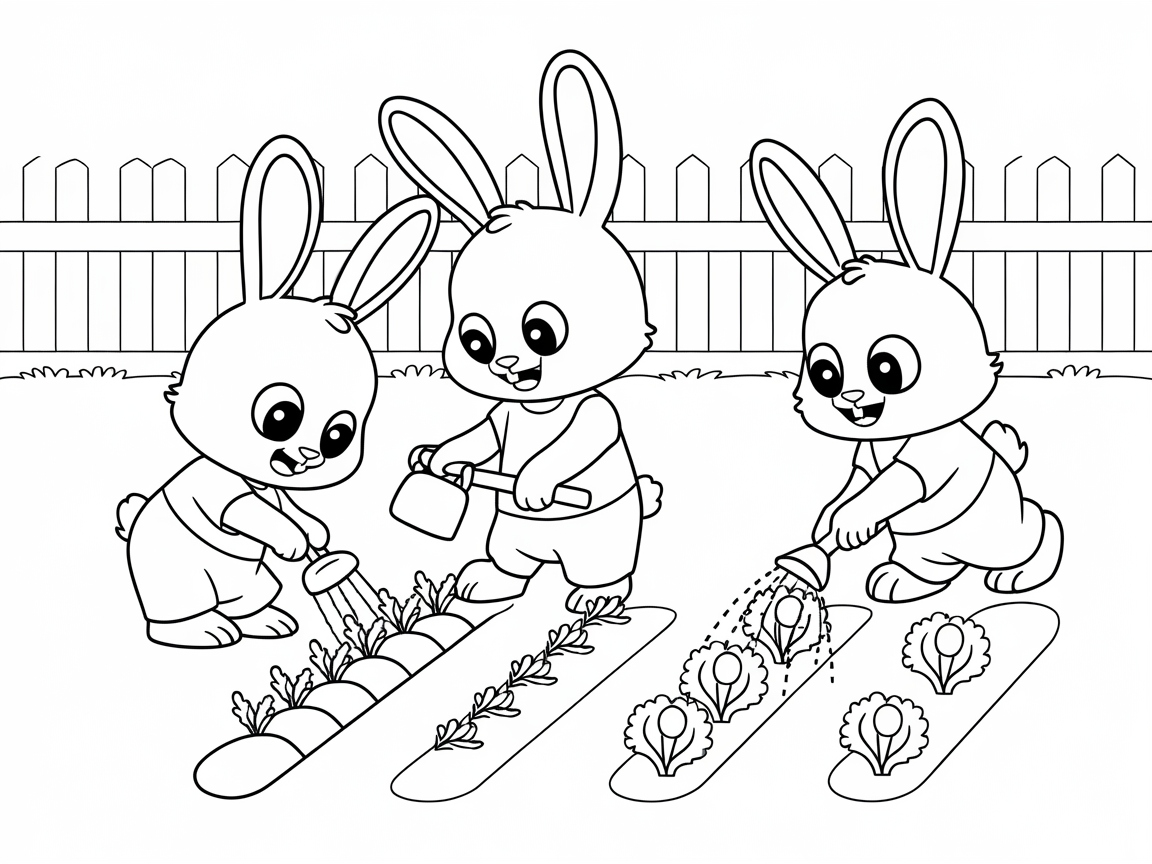 Busy Bunny Gardening Adventure