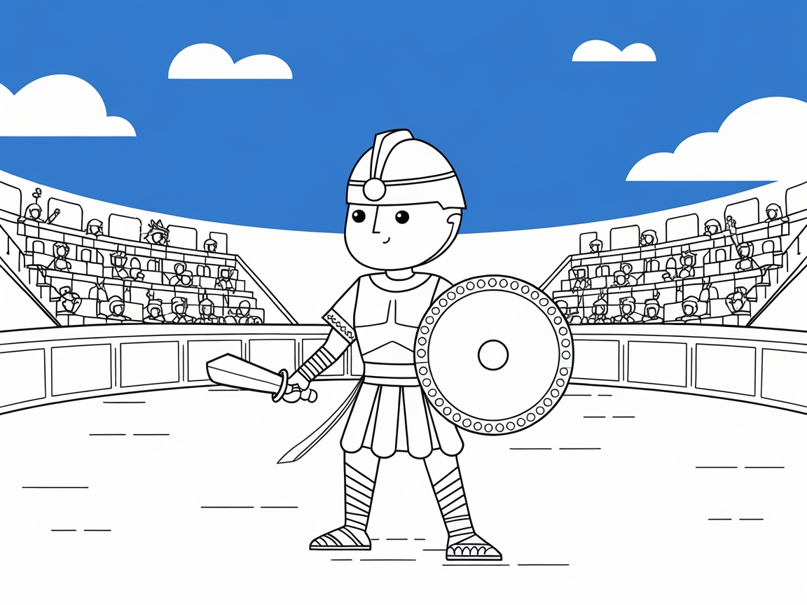 Join the Gladiator Games: Young Warrior in the Arena