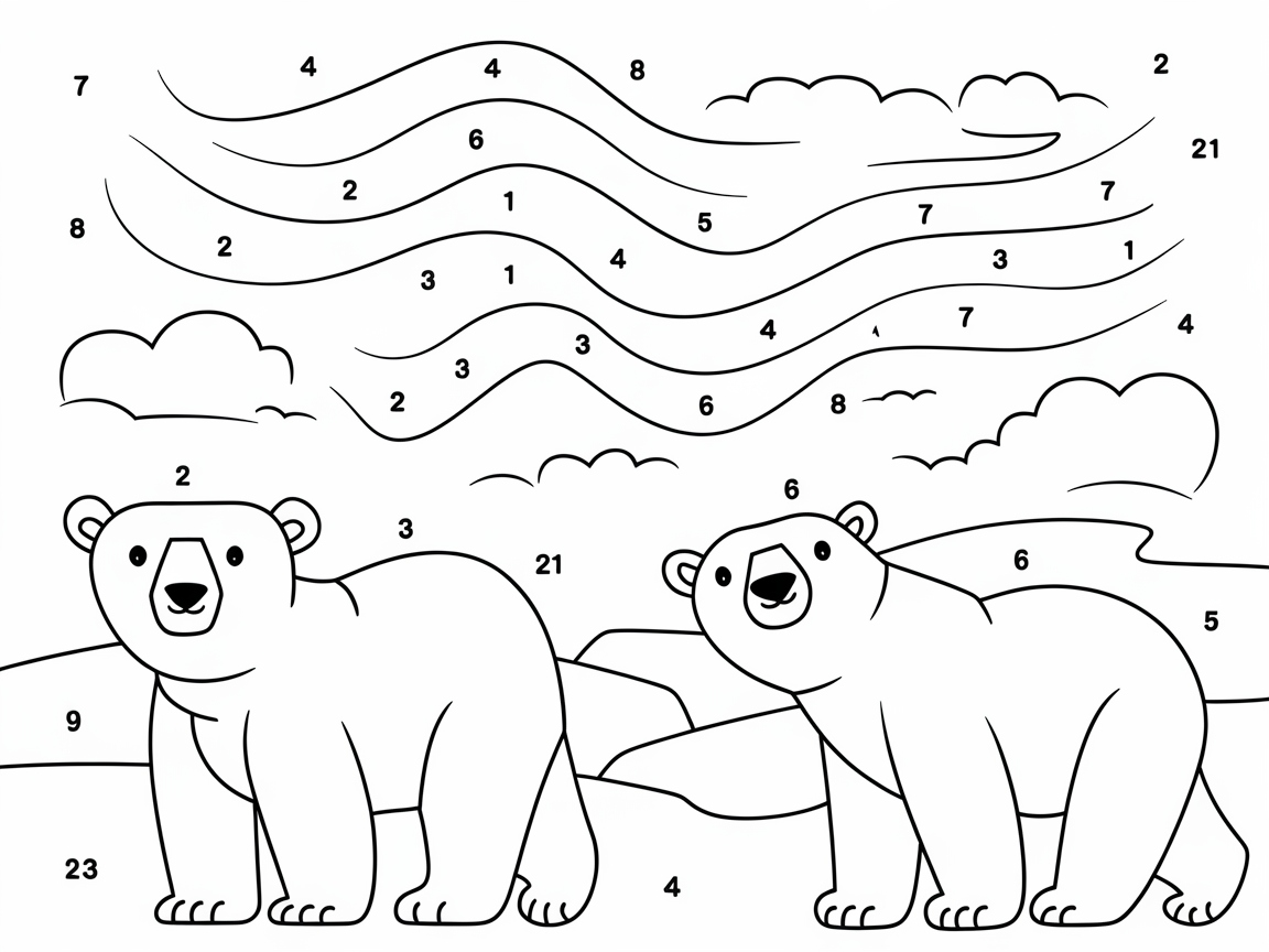 Chill Out With This Polar Bear Color-by-Number