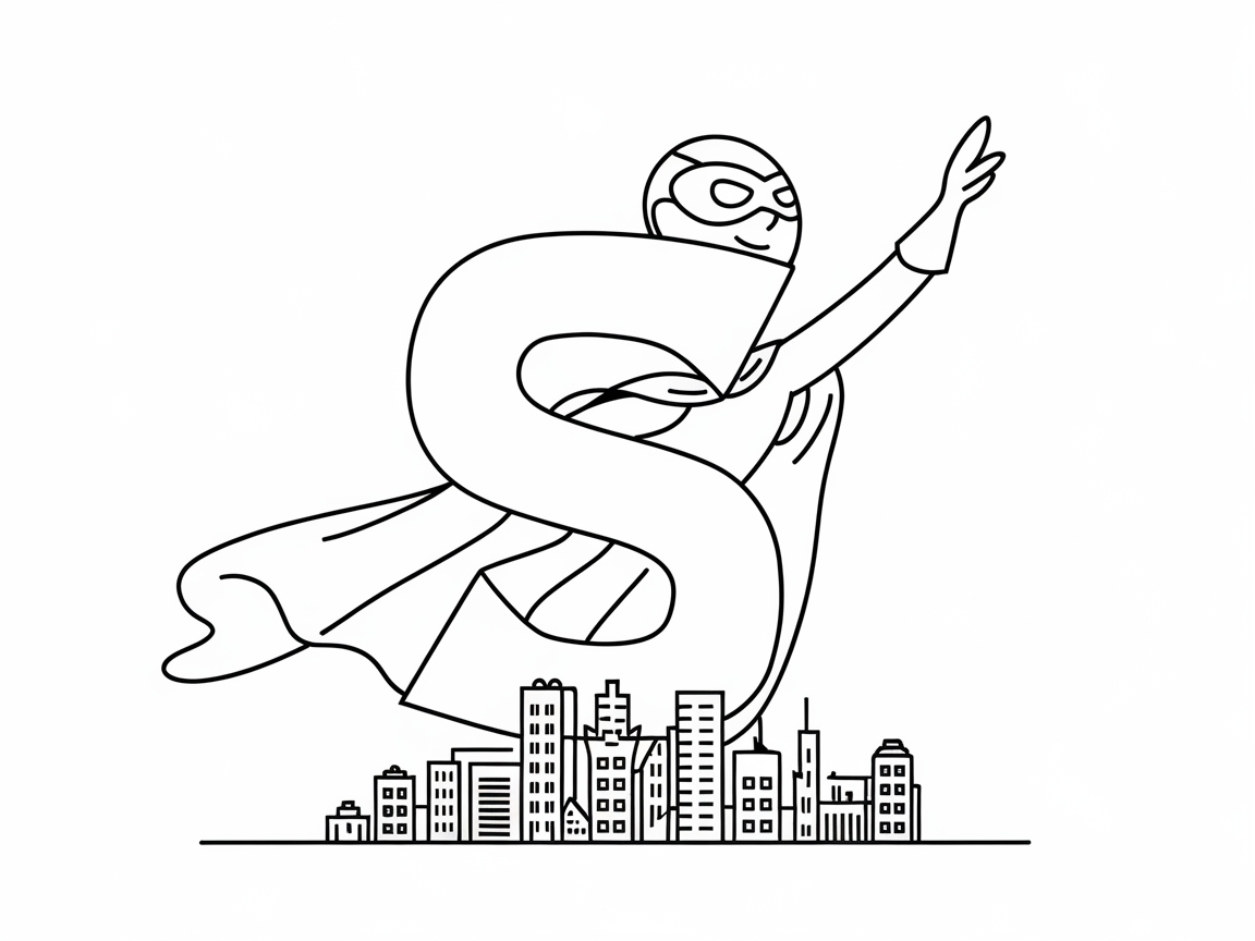 Unleash Your Inner Hero with This Super S Coloring Page