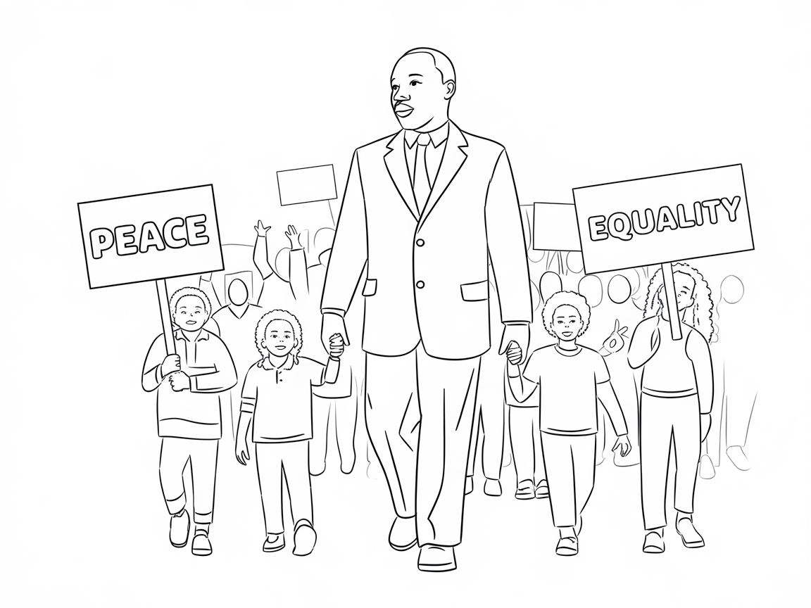 March for Peace and Equality with Colors