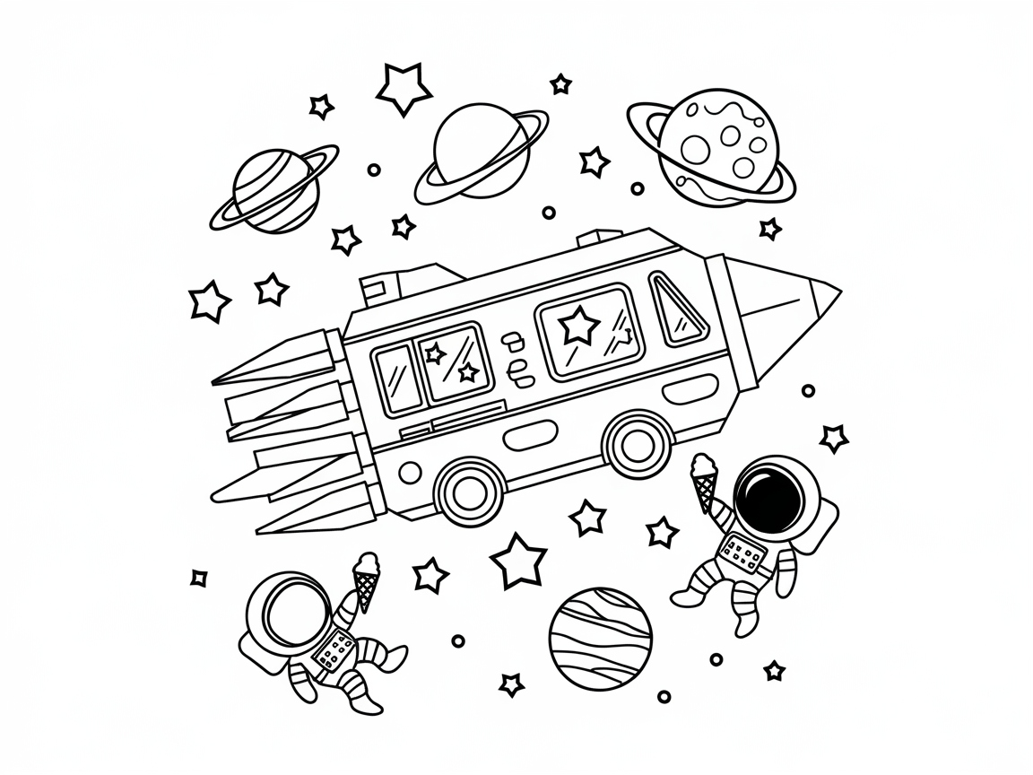 Blast Off with Space-Themed Ice Cream Fun