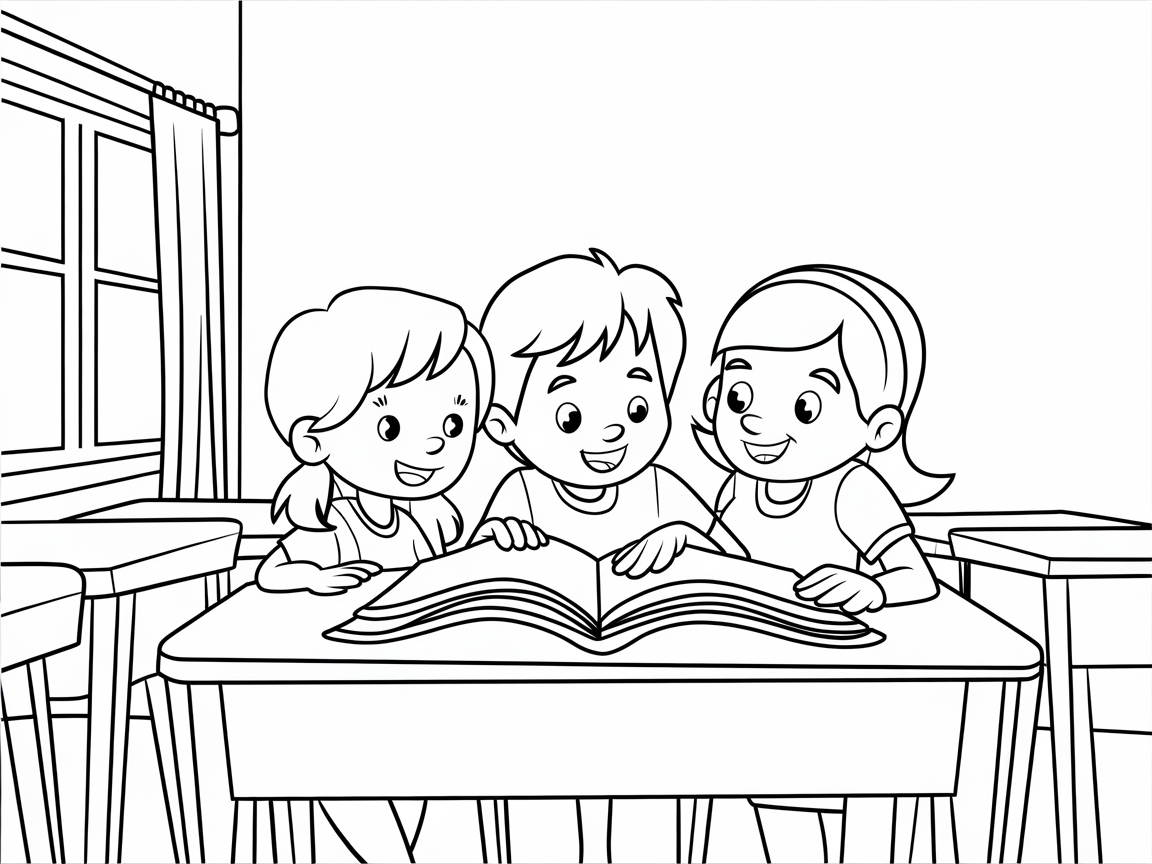 Joyful Reading Time with Friends
