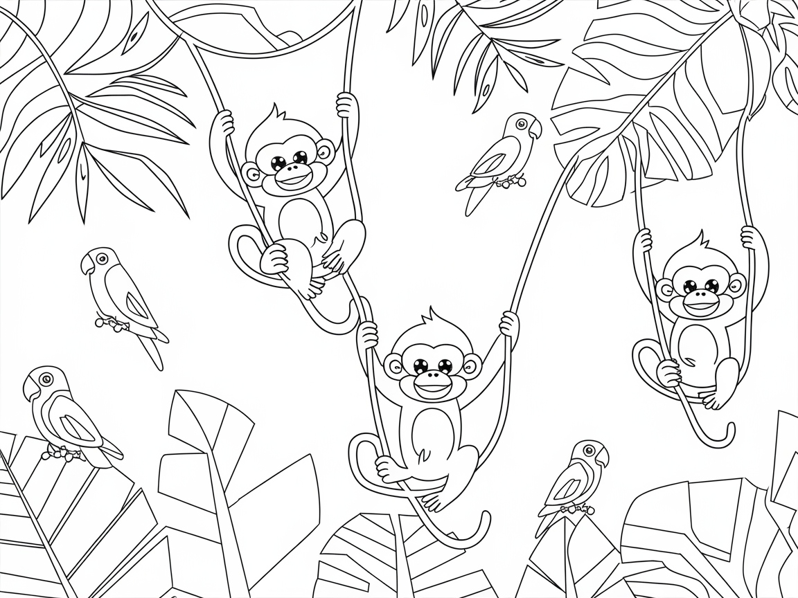 Swing into the Jungle with These Playful Monkeys