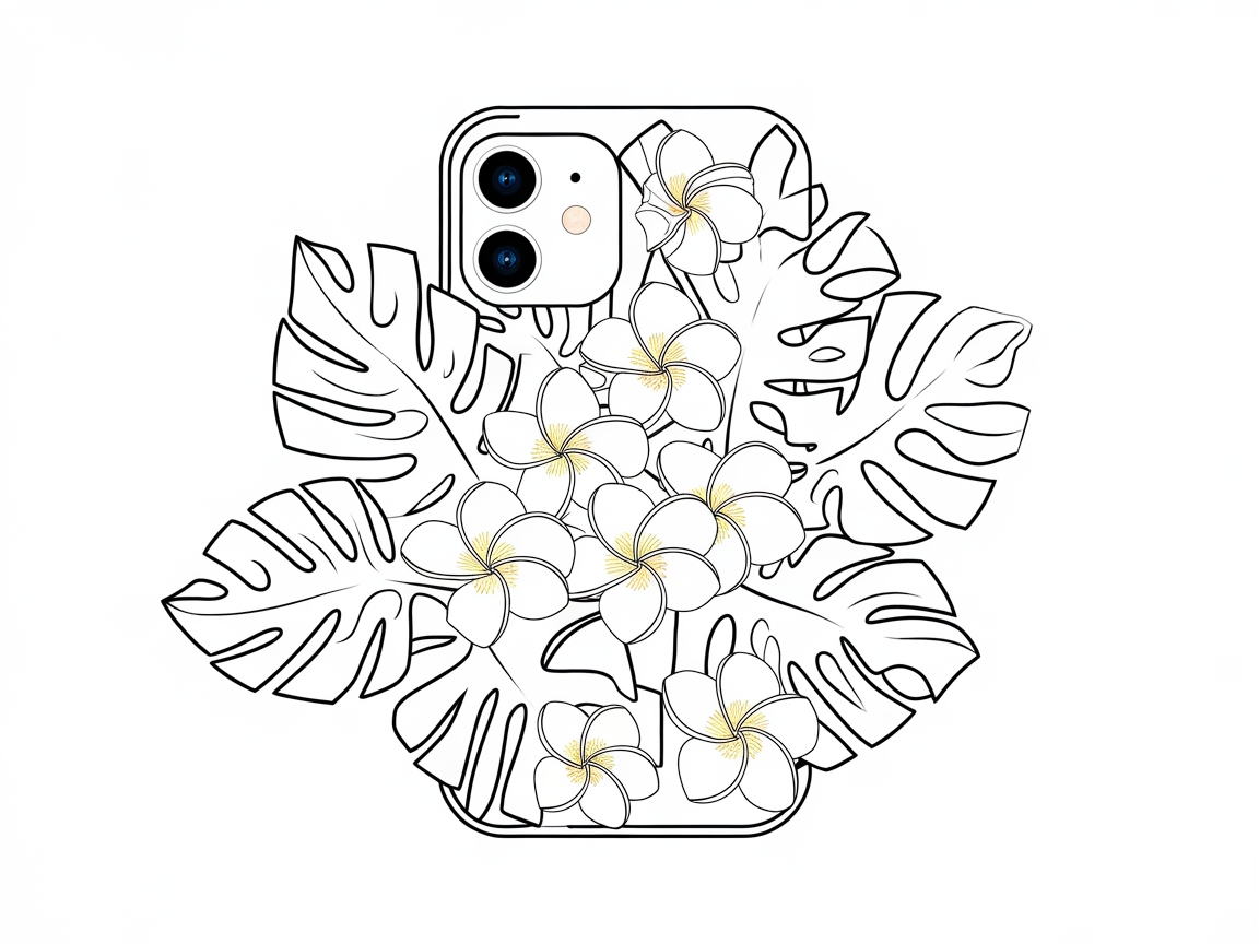 Floral Tech Fusion: Vibrant Blossoms and Modern Gadgets