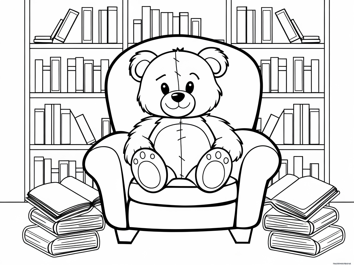 Cozy Up in the Library with This Book-Loving Teddy Bear