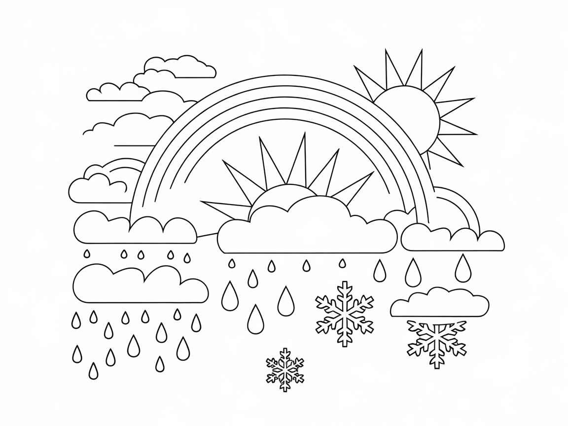 Brighten Your Day with This Weather-Themed Coloring Page