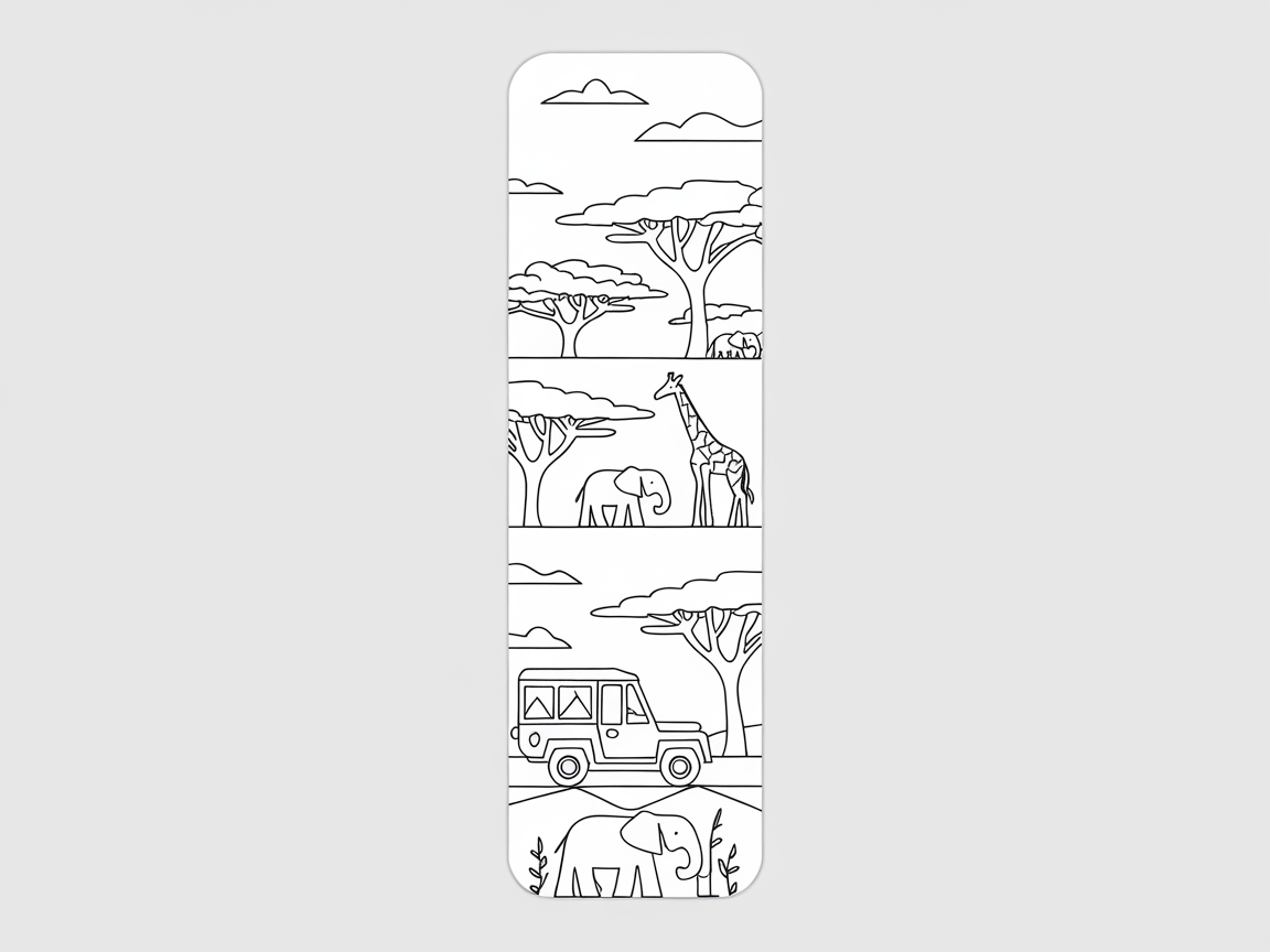Go on a Wild Safari Adventure with This Animal Bookmark