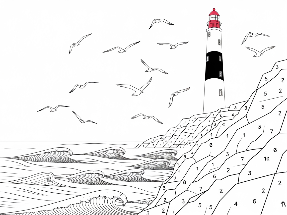 Bring Coastal Calm to Life with This Lighthouse Scene
