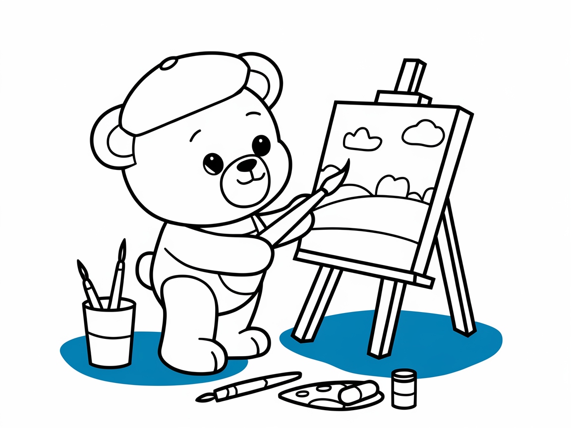 Unleash Your Inner Artist with This Painting Teddy Bear