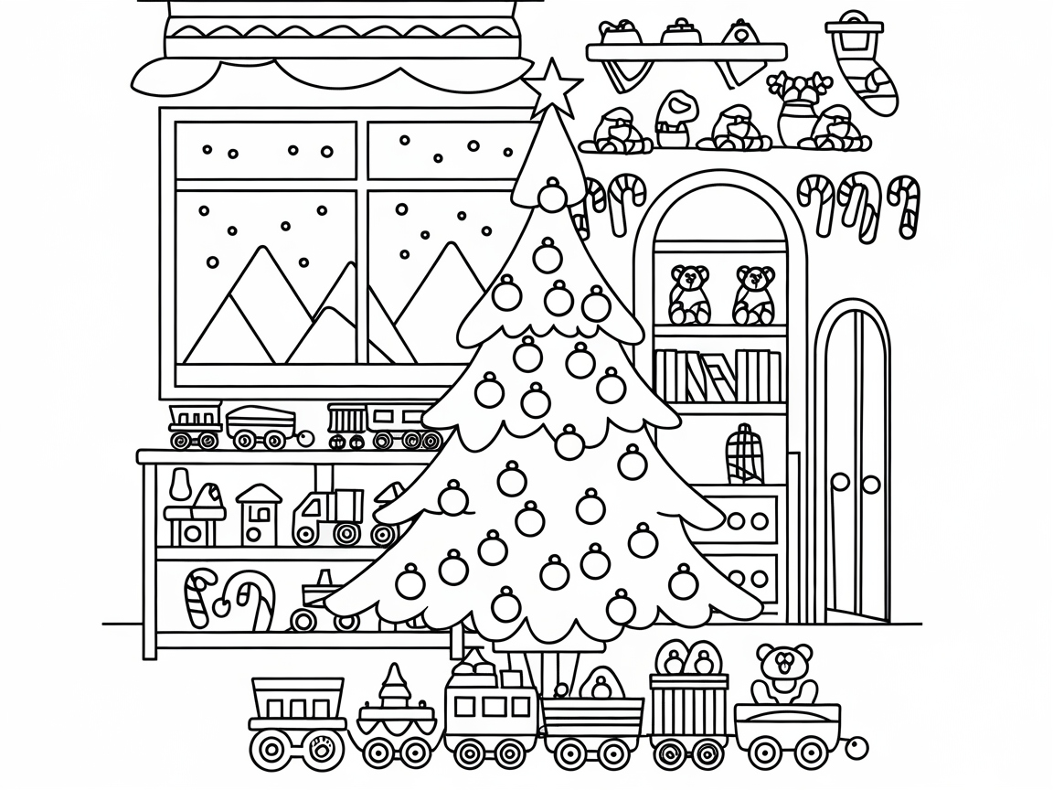 Christmas Eve in Toyland: Train and Tree Delight
