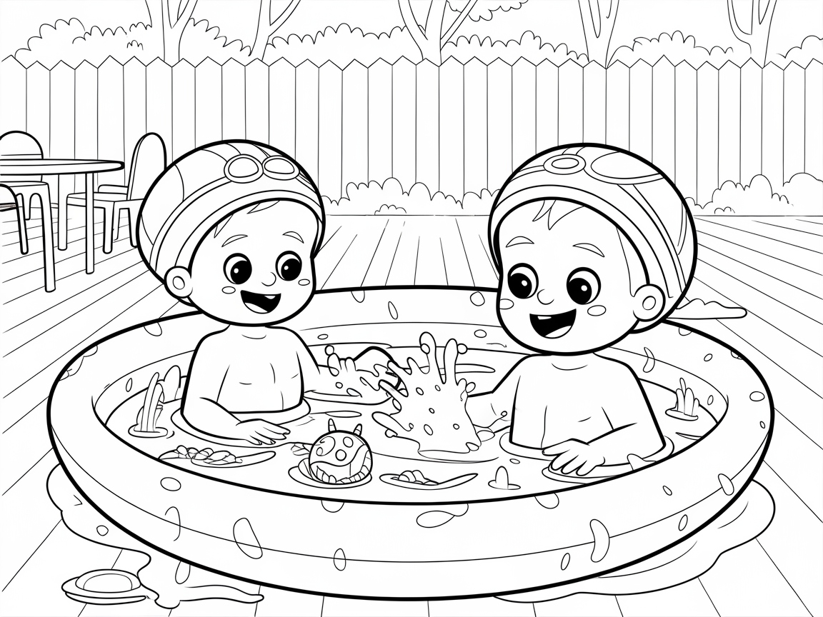 Splashy Fun in the Backyard Pool