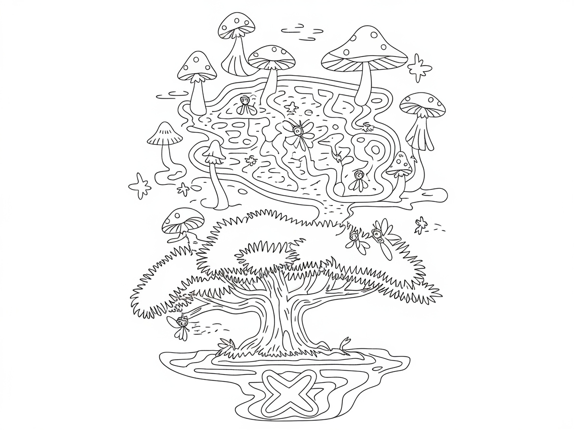 Delve into Enchantment with This Fairy Mushroom Map