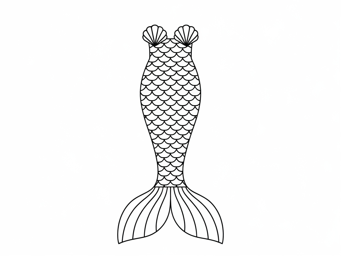Dive into Creativity with This Mermaid Tail Coloring Page