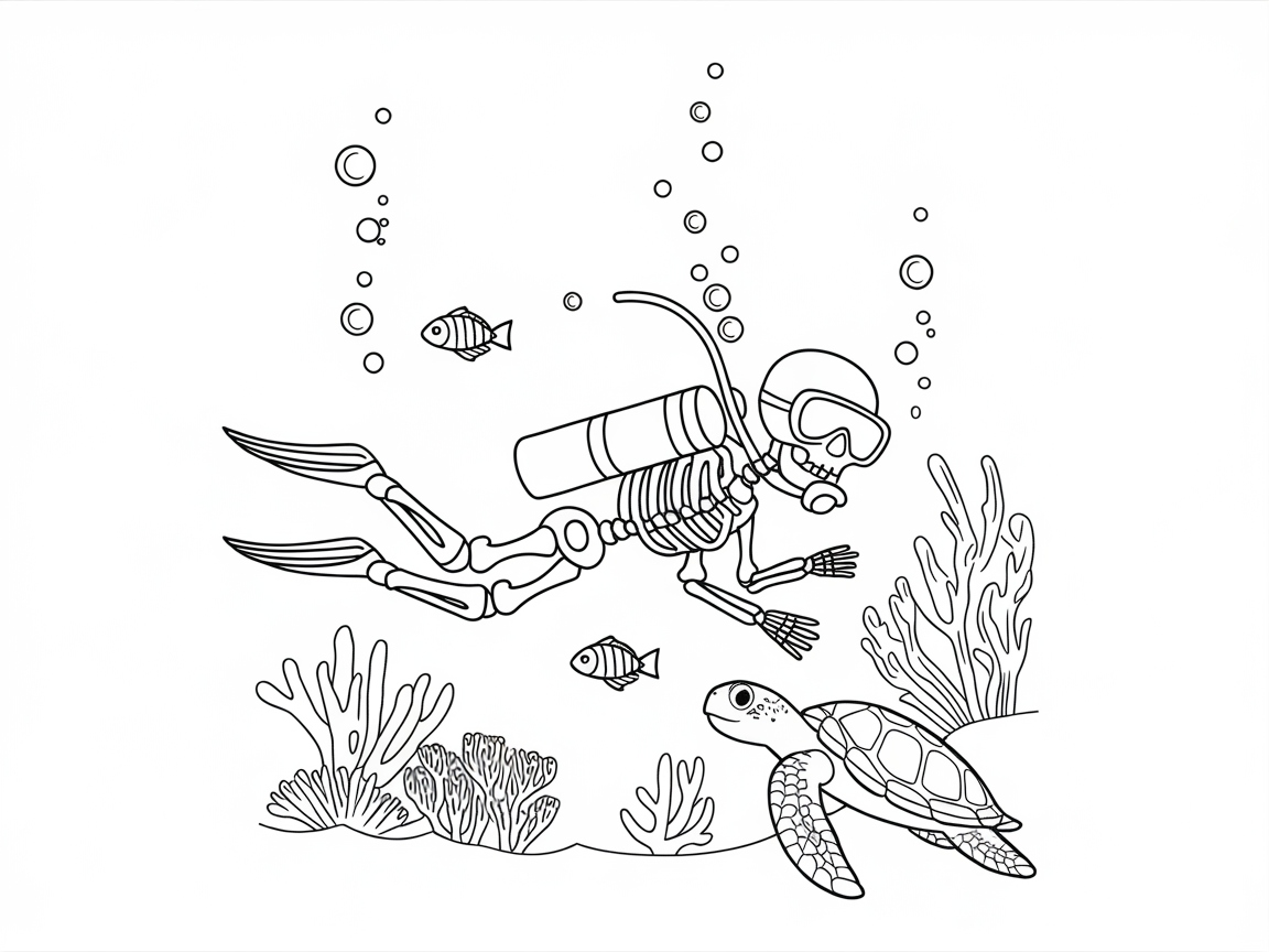 Dive into Fun with This Skeleton Scuba Adventure