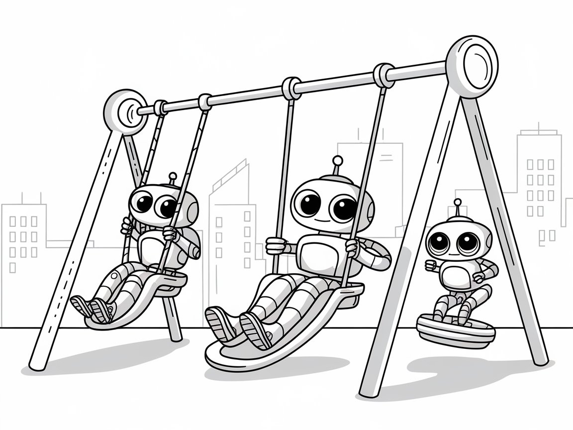 Playful Robot Swing Adventure