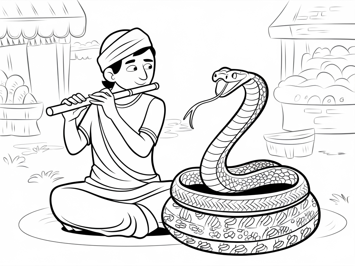 Bring This Snake Charmer Scene to Life