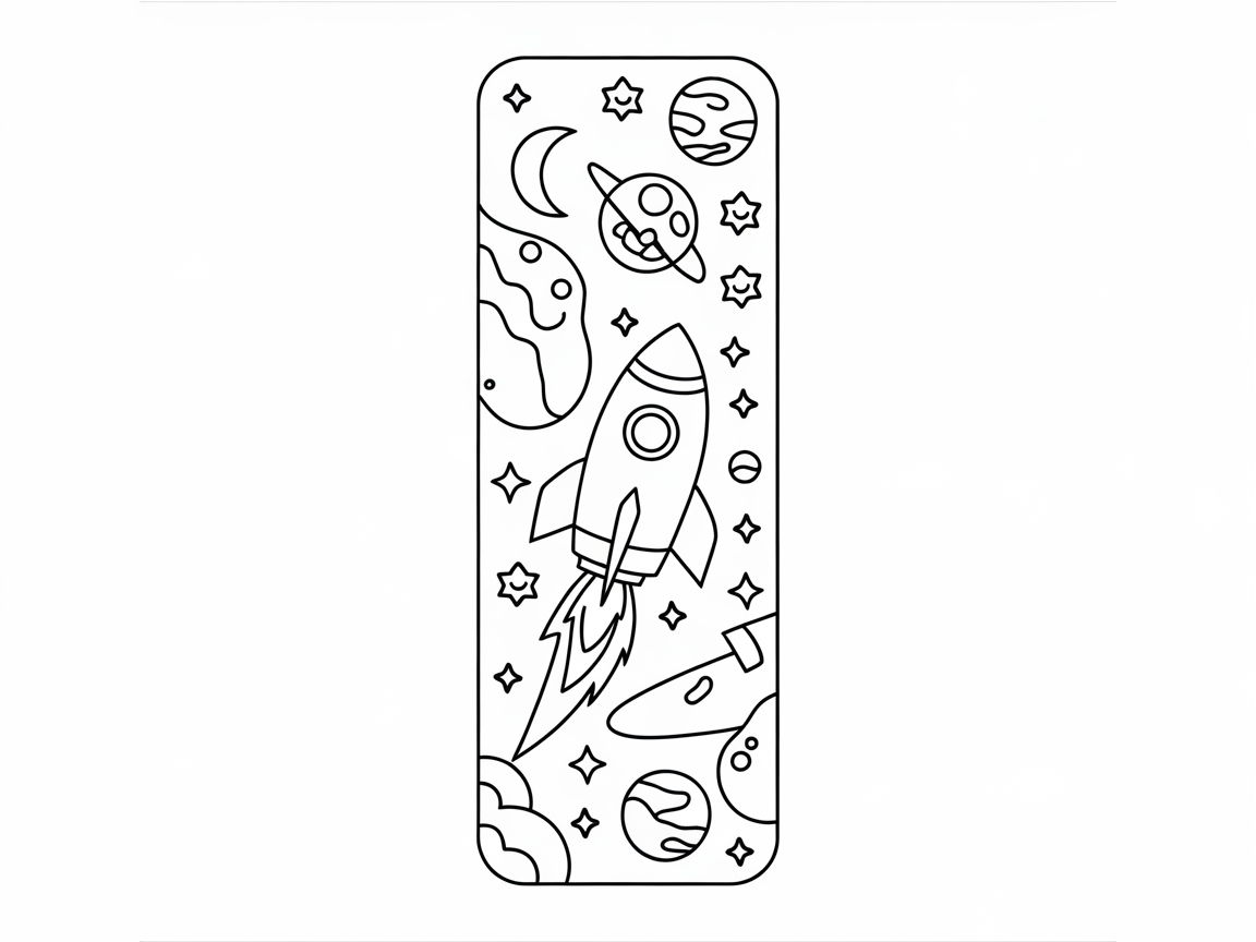 Blast Off with This Space-Themed Bookmark