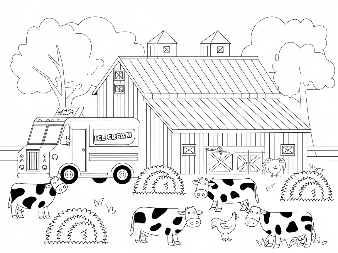 Farmyard Fun with the Ice Cream Truck