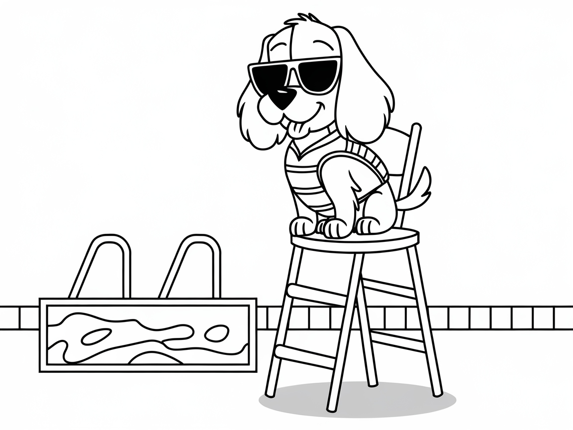 Cocker Spaniel Lifeguard on Duty