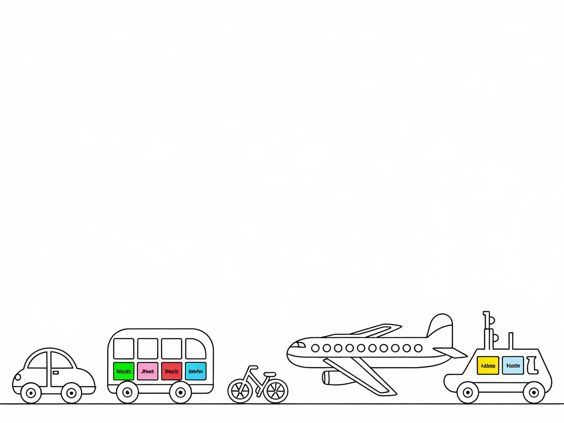 All Aboard for Fun With This Transportation Coloring Page