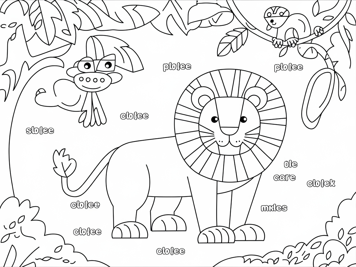 Jungle Adventure Awaits in This Fun Lion Coloring Page