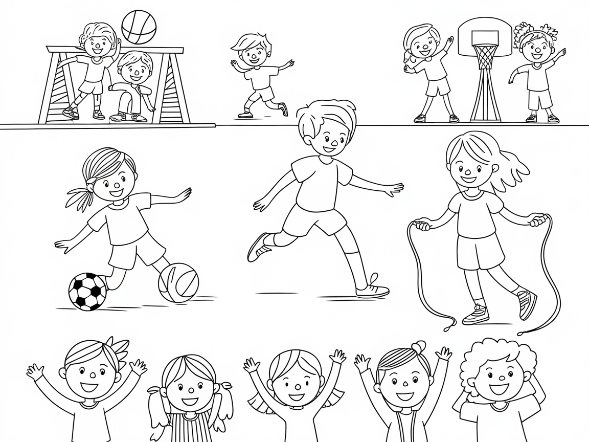 Playful Playground Adventures Coloring Page