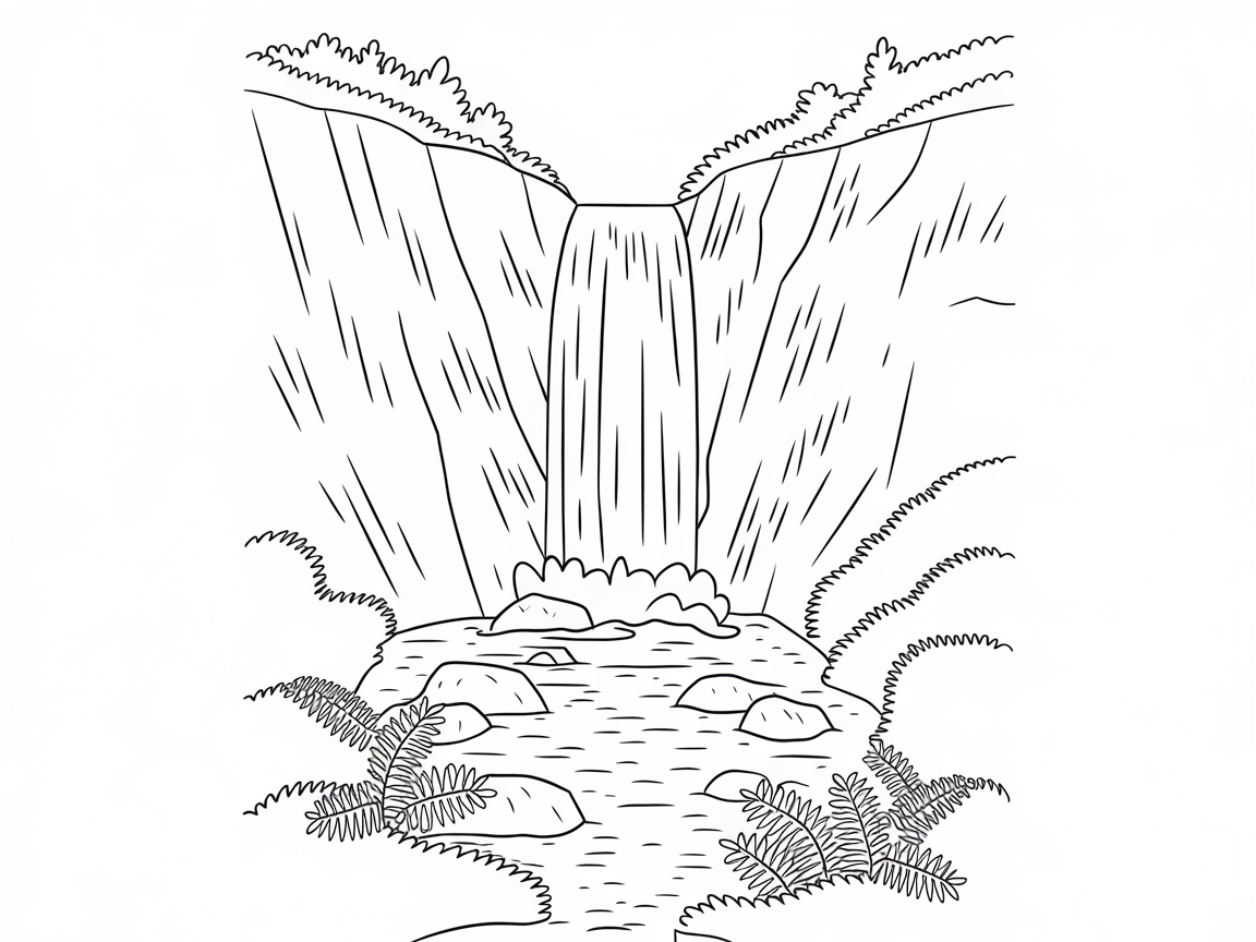 Enchanting Waterfall in a Mountain Paradise