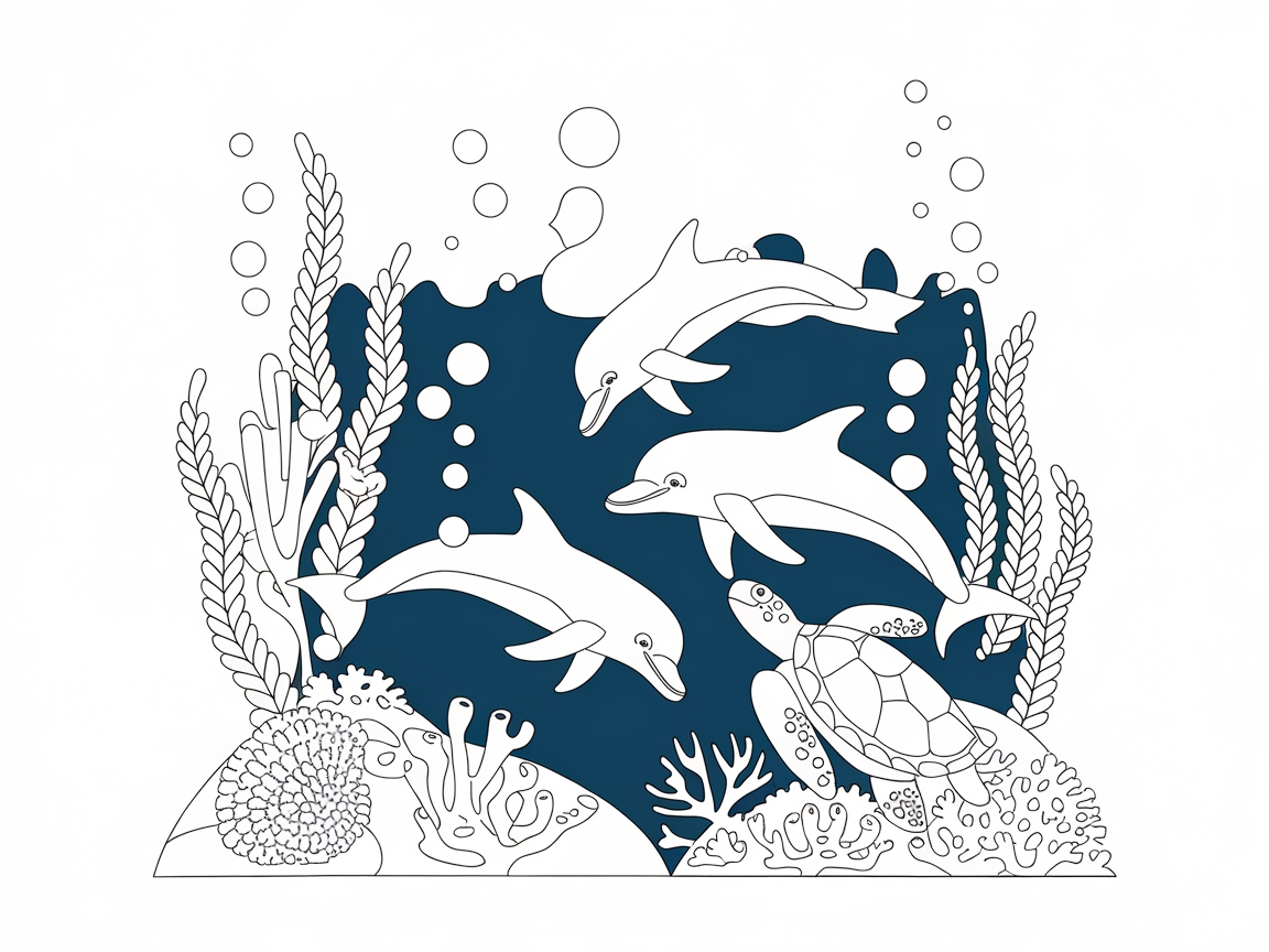 Dive into an Underwater Paradise of Dolphins and Turtles