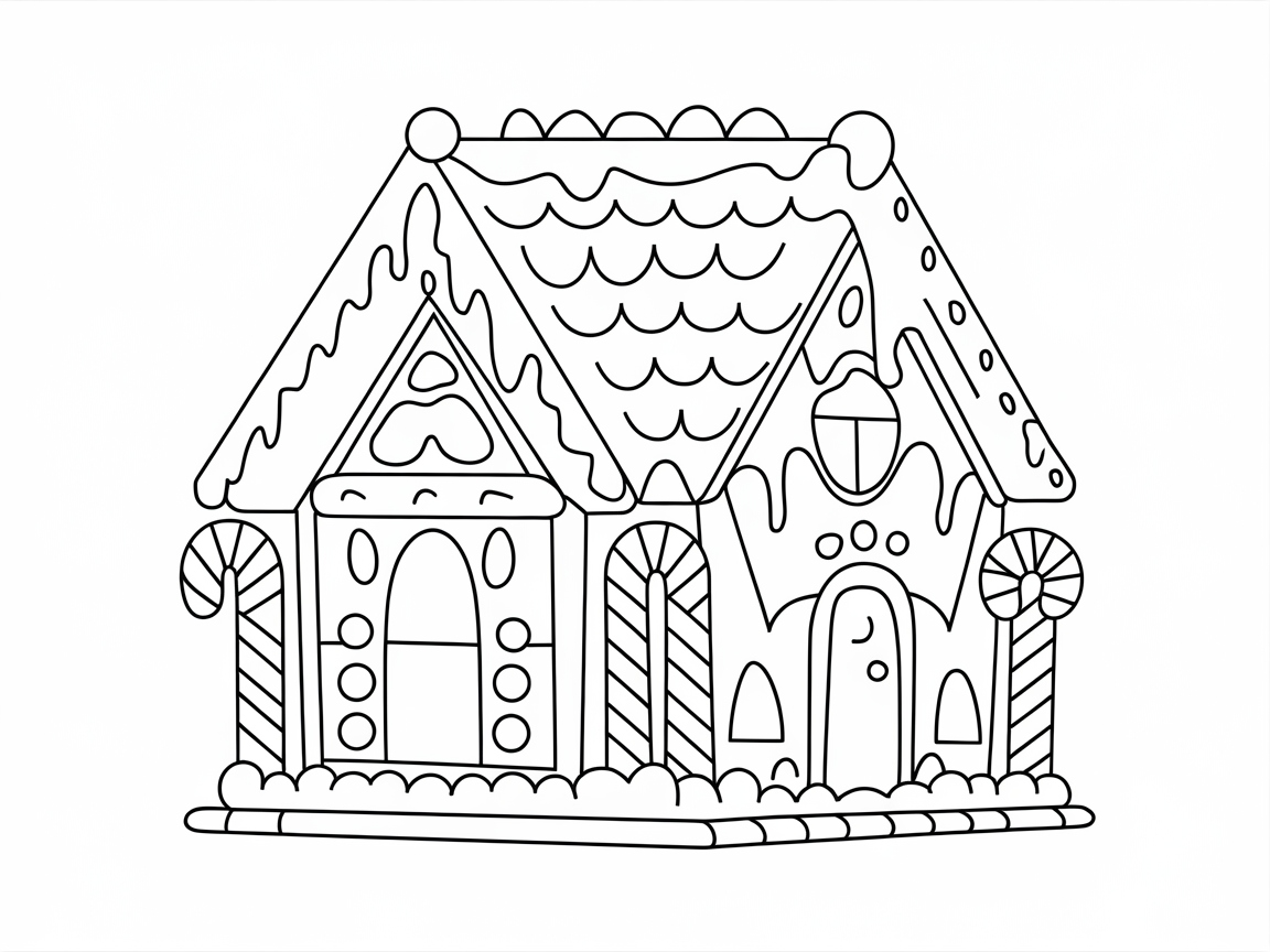 Color a Sweet Gingerbread House for the Holidays