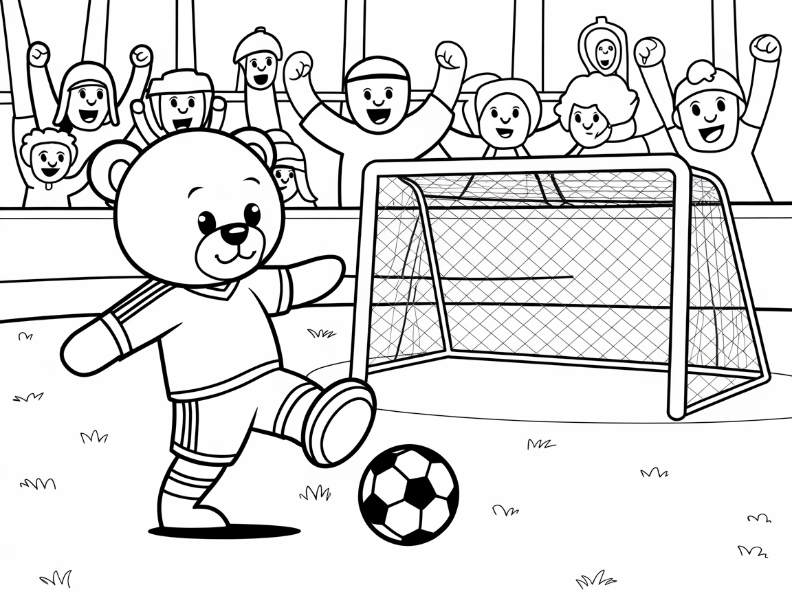 Score Big with This Soccer Teddy Bear Scene
