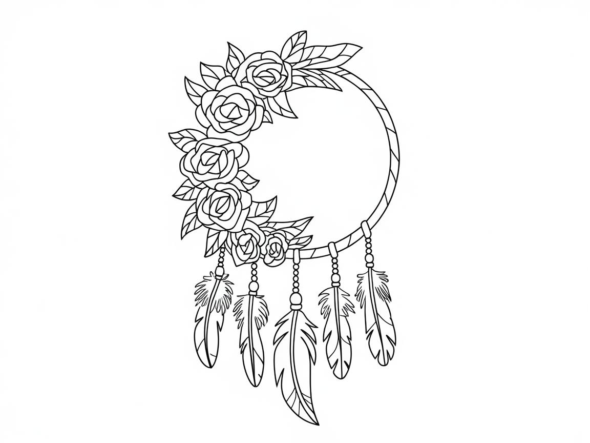 Dreamcatcher Blooms: A Whimsical Floral Fantasy