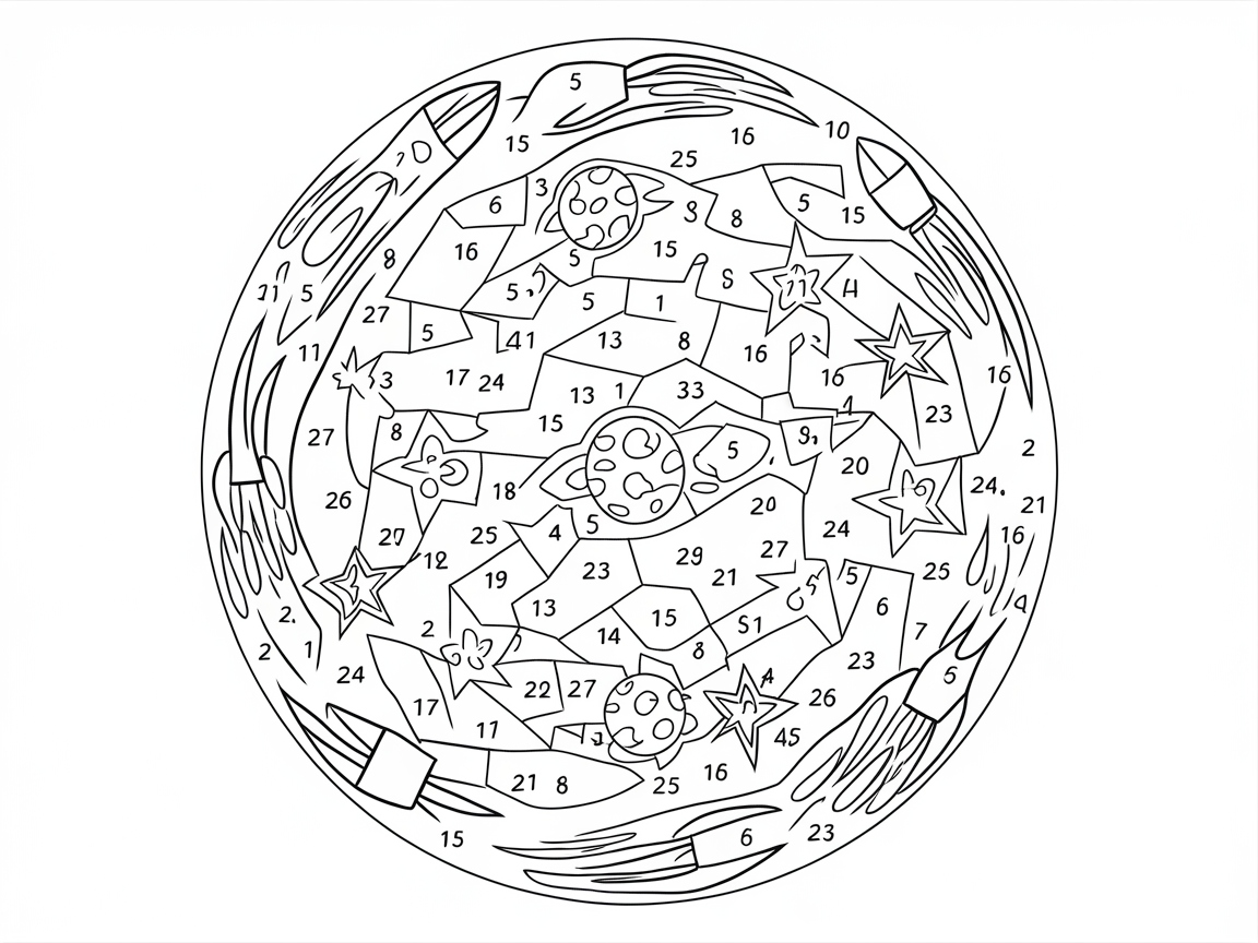 Color Your Universe With This Space-Themed Page