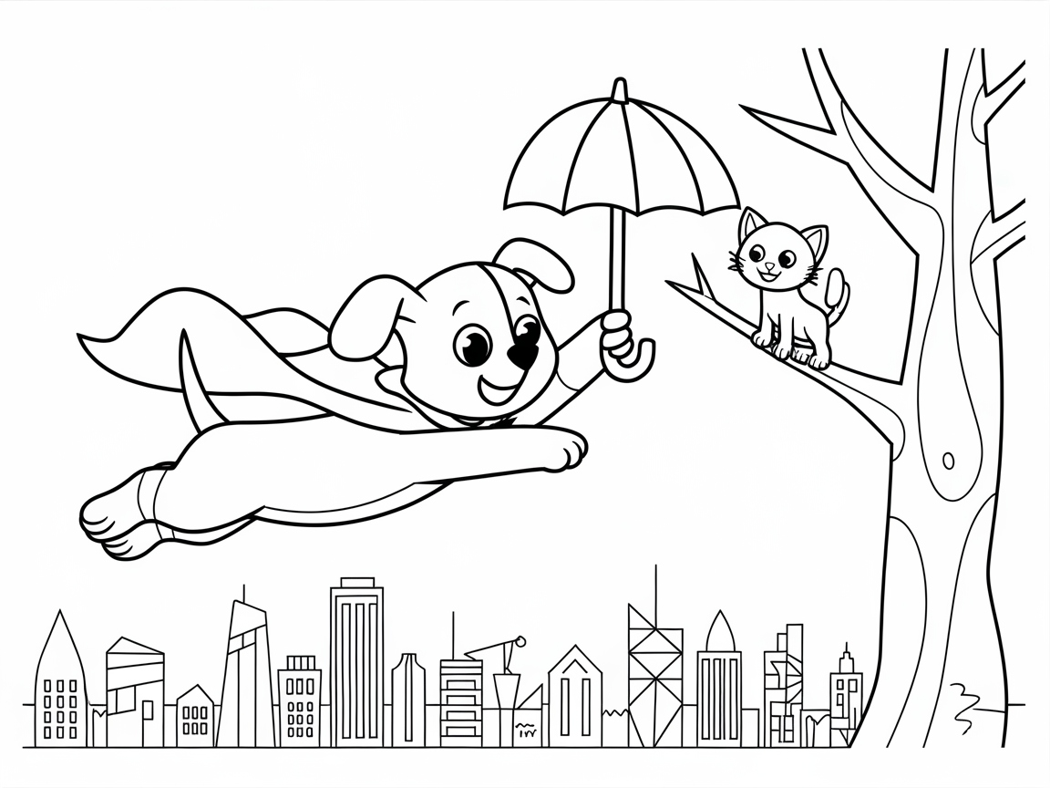 Super Pup to the Rescue Coloring Page