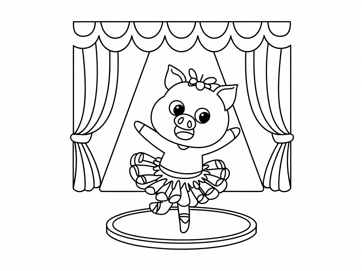 Dance Time with Ballerina Piglet