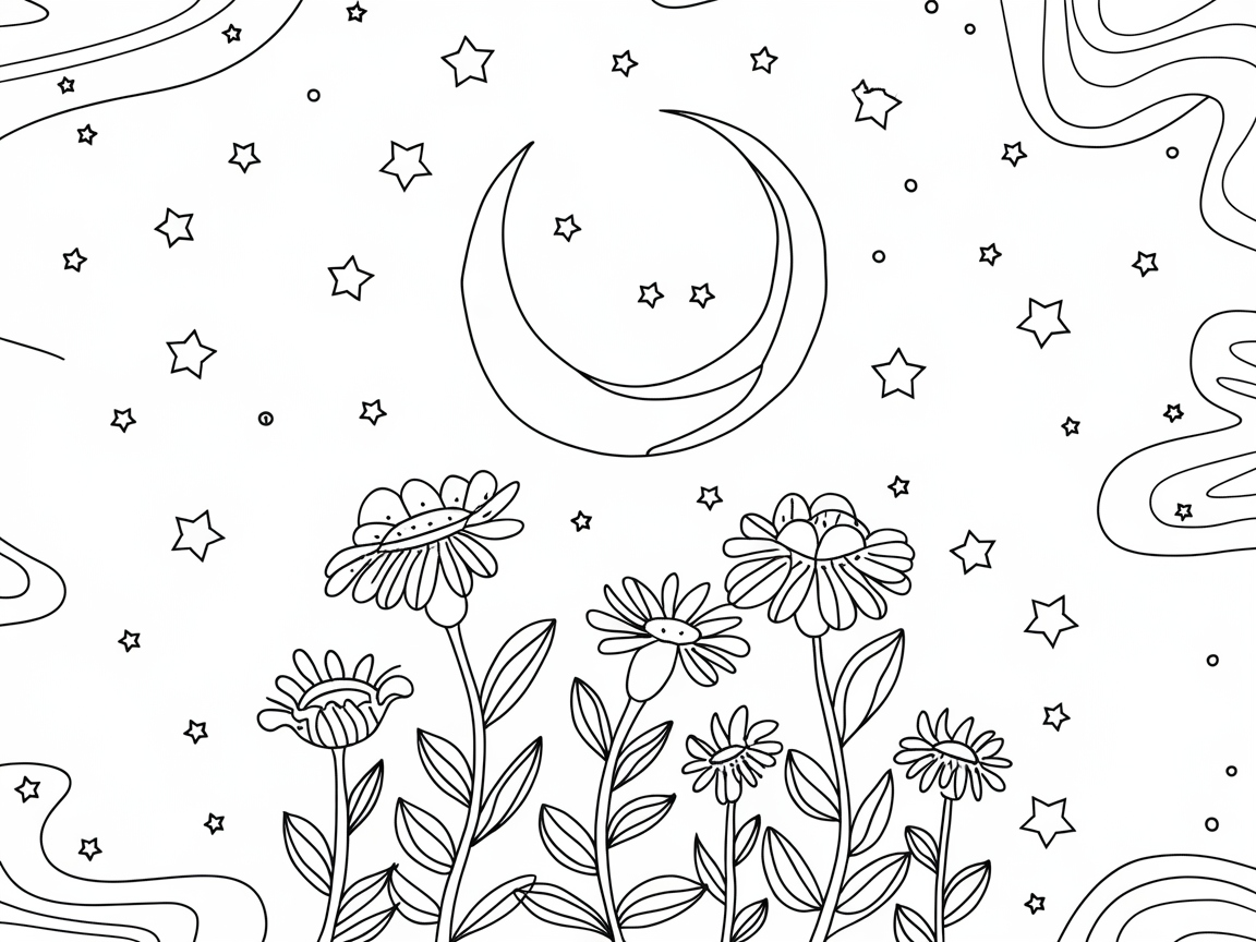 Create a Nighttime Floral Escape with This Moonlit Garden Scene