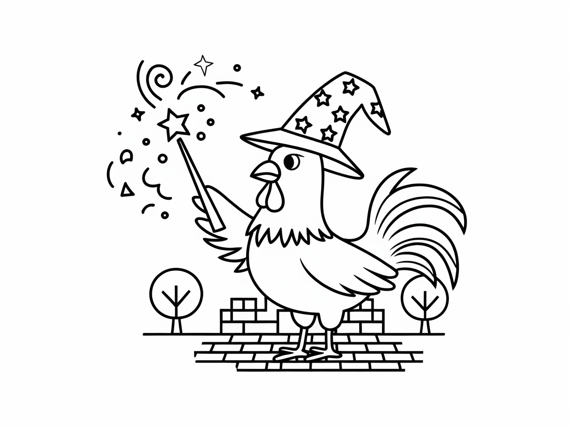 Magical Rooster Casts a Spellbinding Scene