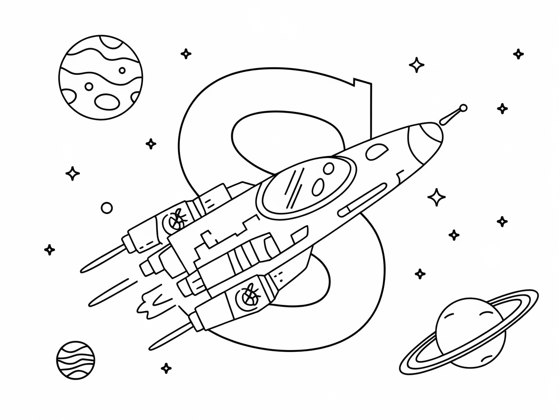 Launch into Creativity with This Spacecraft S Coloring Page