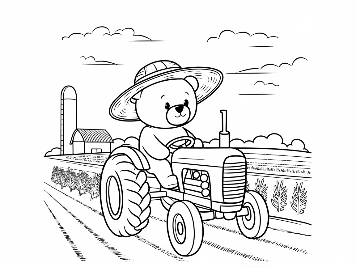 Farm Fun with This Tractor-Driving Teddy Bear