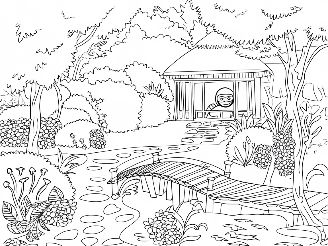 Explore the Tranquility of a Ninja Garden