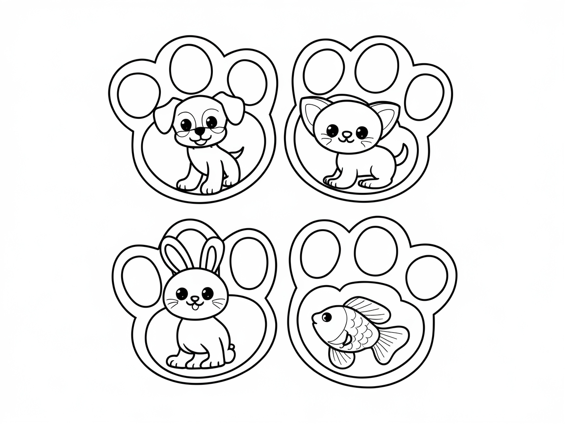 Paw-some Pet Parade: Adorable Animal Coloring Fun