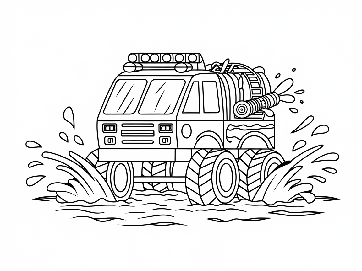 Dive into Action with This Water-Splashing Monster Truck