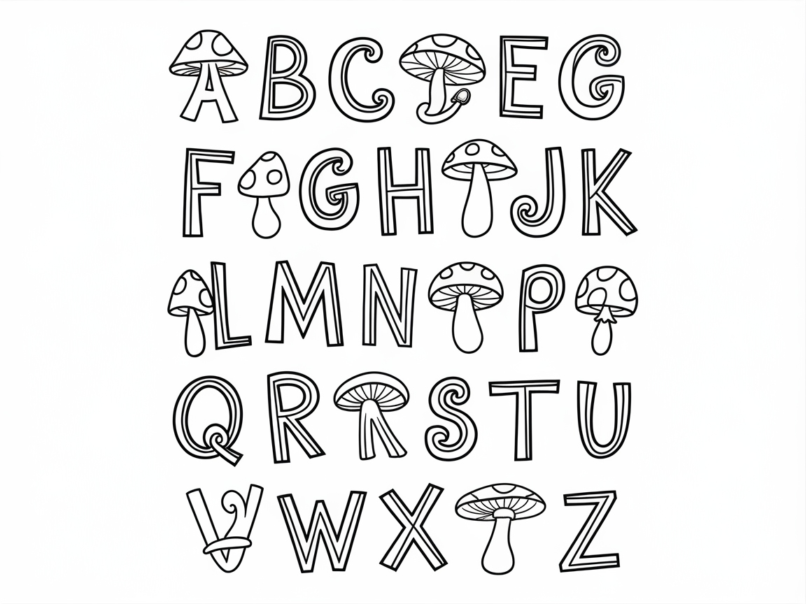 Alphabet Fun with Mushrooms