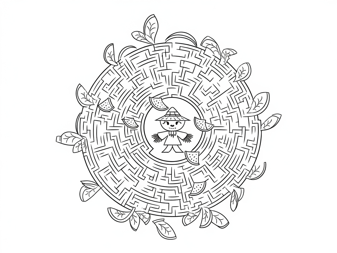 Navigate This Watermelon Maze Adventure