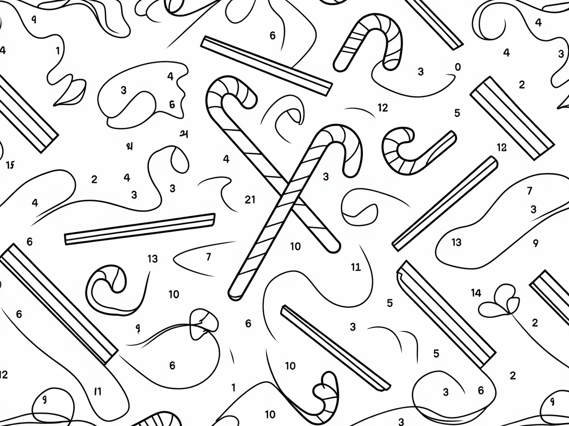 Color a Festive Candy Cane Wonderland
