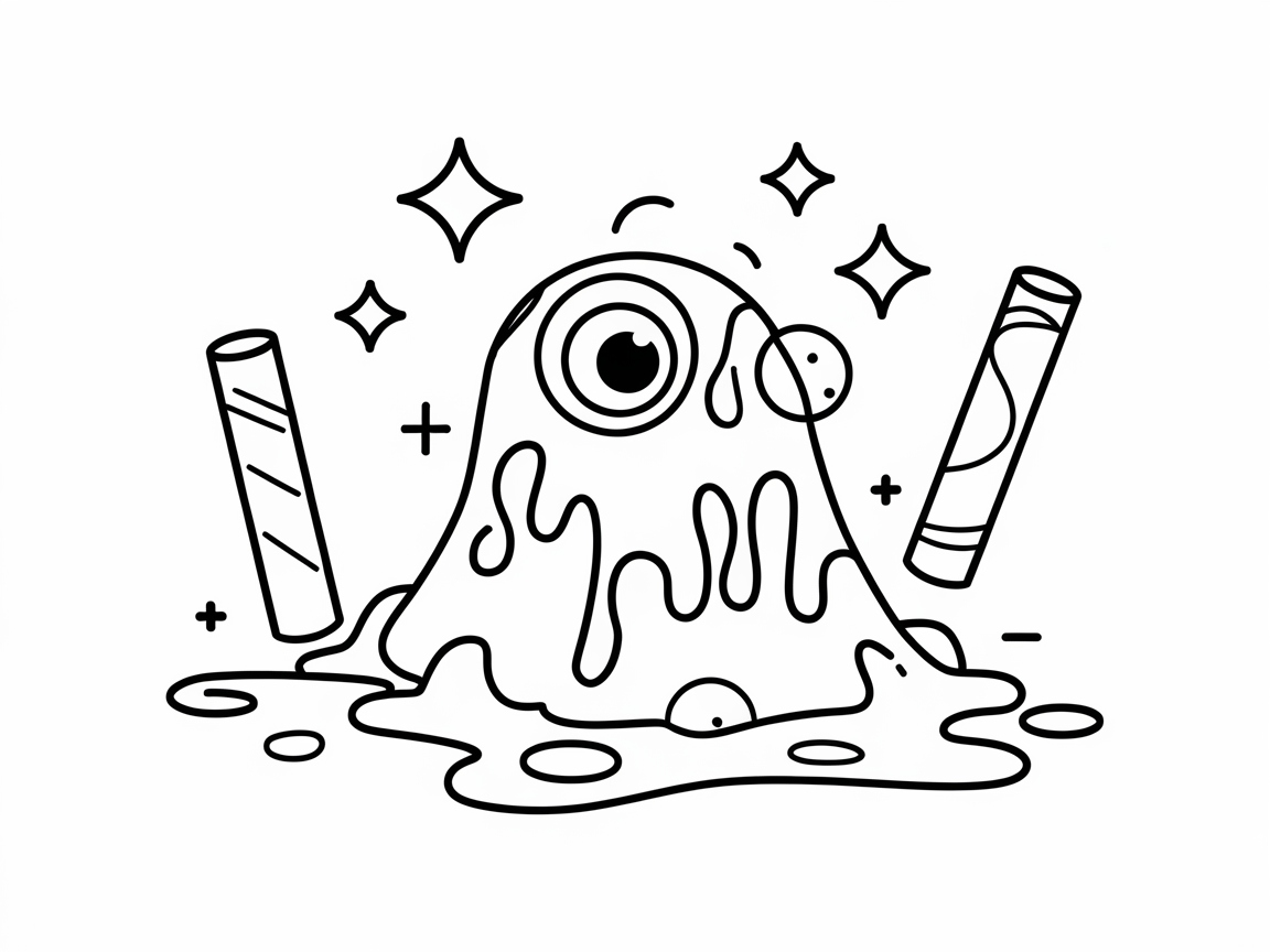 Color This Gooey One-Eyed Monster
