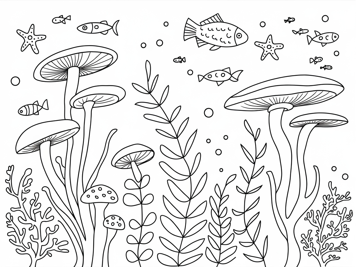 Underwater Mushroom Wonderland Awaits