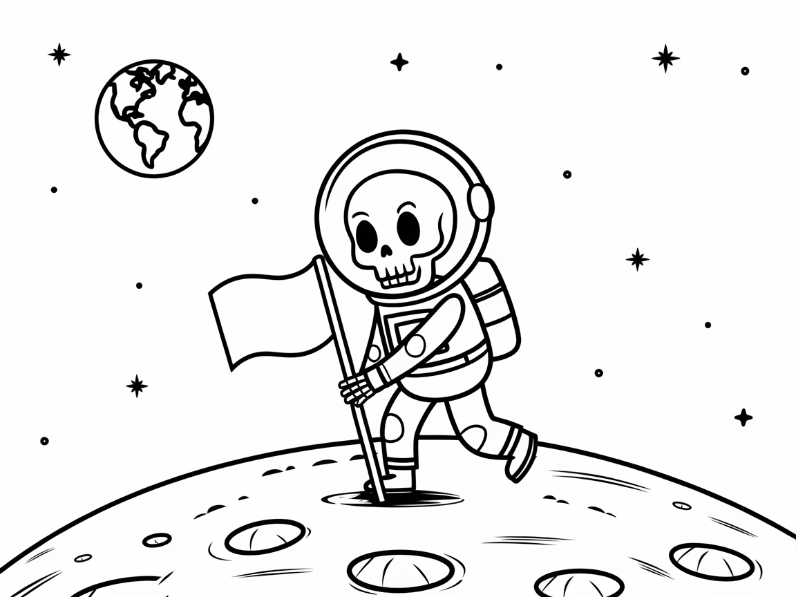 Blast Off with This Astro-Skeleton Adventure