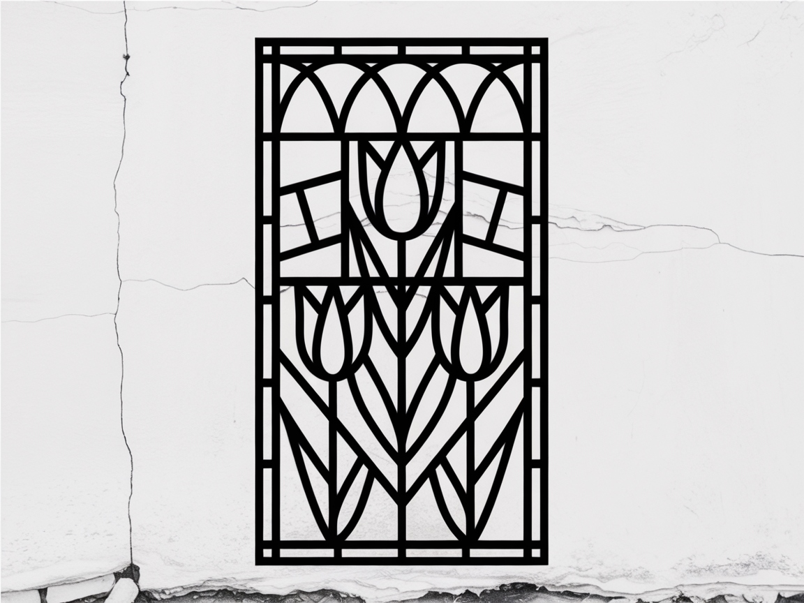 Design a Stained Glass Masterpiece with Tulip Patterns