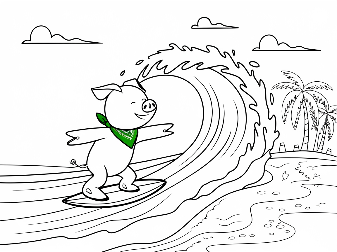 Catch a Wave with Surfing Piggy Adventure